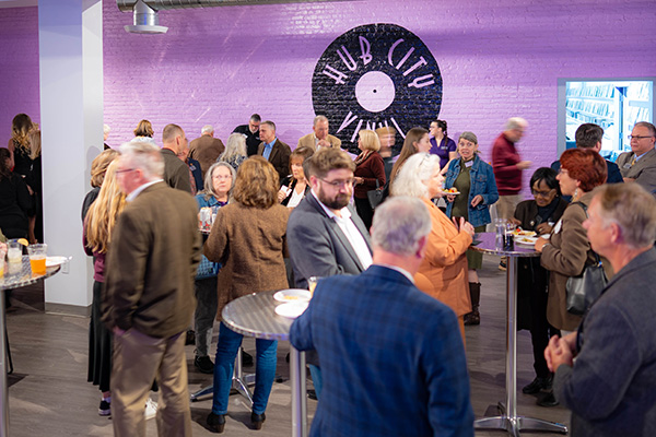 HCWHA partners gathered at Hub City Vinyl for the 2024 Annual Meeting.
