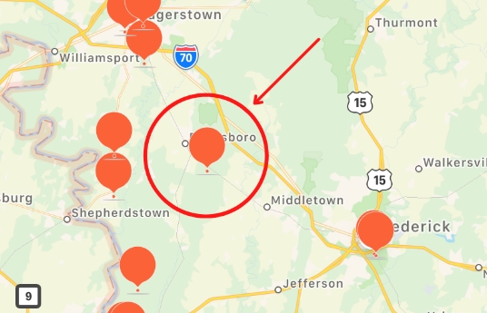 Computer generated image depicting how to identify Geocaches online