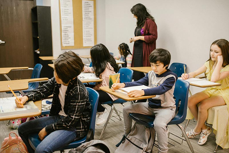 Photograph of children inside a classroom
