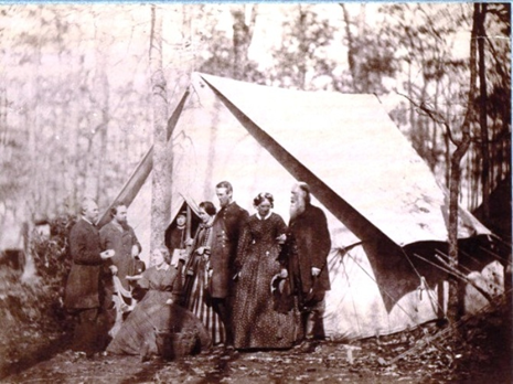 Image of U.S. Sanitary Commission members at Gettysburg
