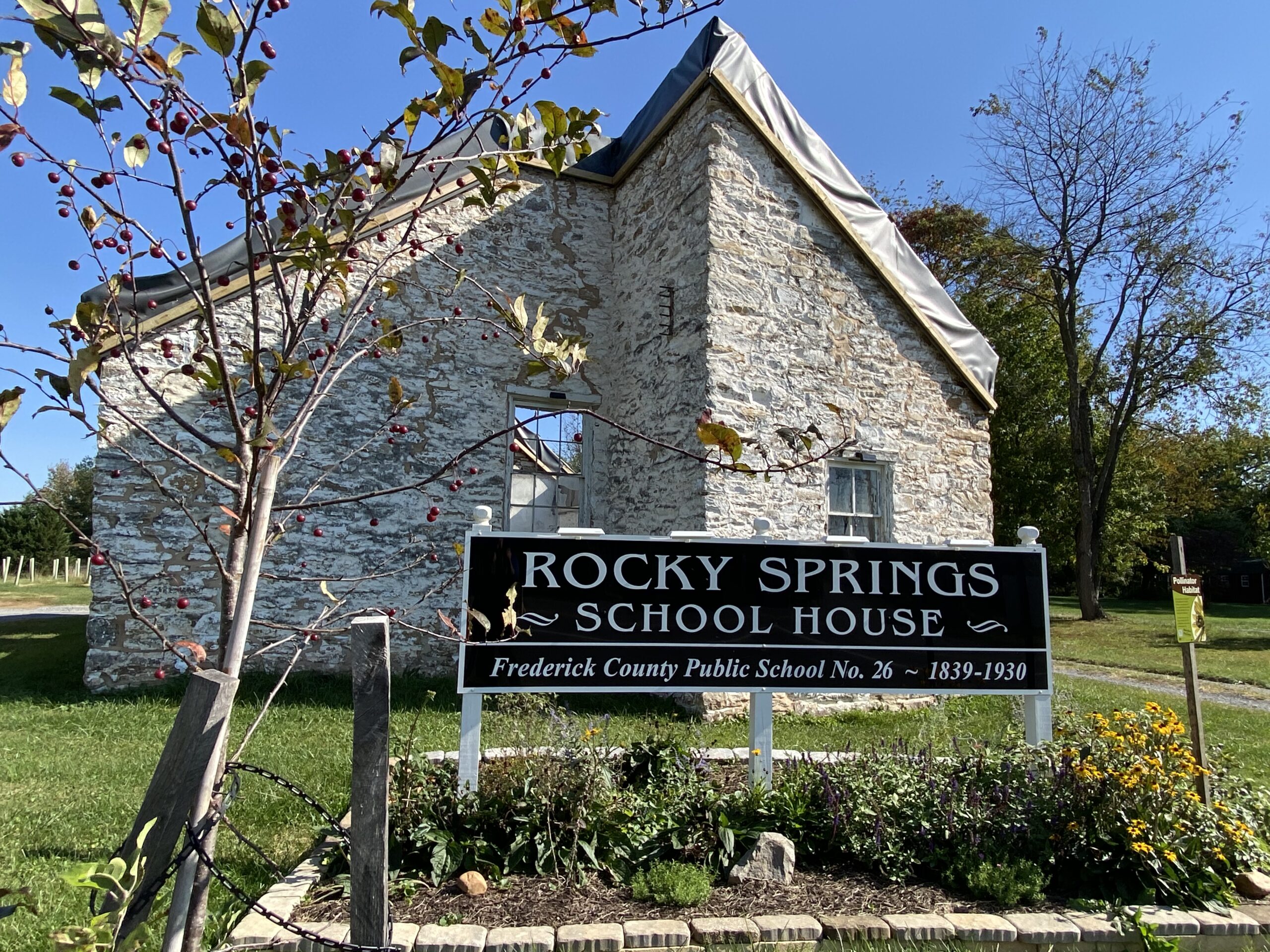 Photograph of Signage at Rocky Springs School House