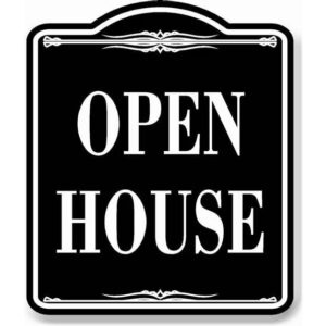 Black and white image with "Open House" written in the middle