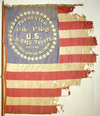 Image of a USCT 4th Regiment flag