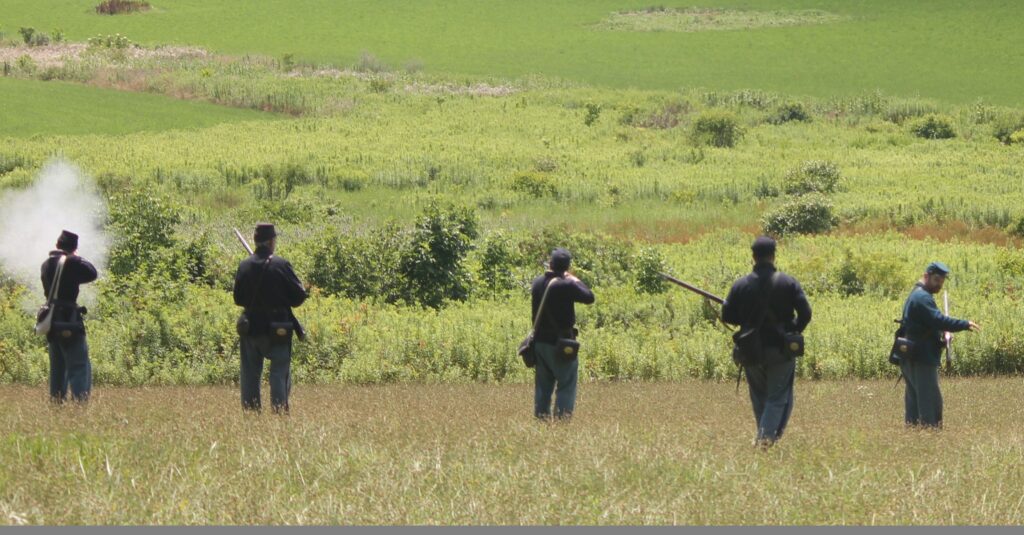Photo of a skirmish line