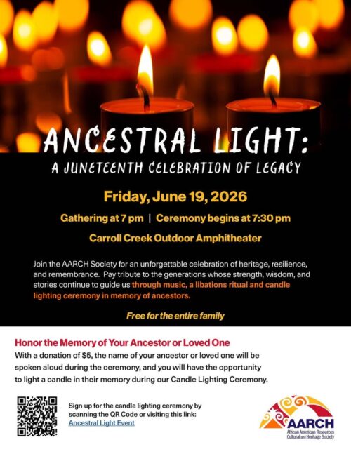 Flyer for "Ancestral Light" Juneteenth event