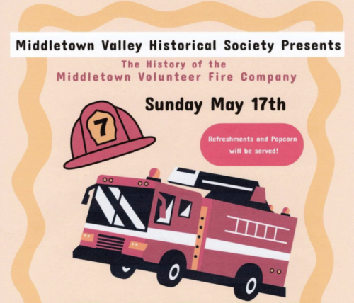 Flyer for the Middletown Valley Historical Society history talk