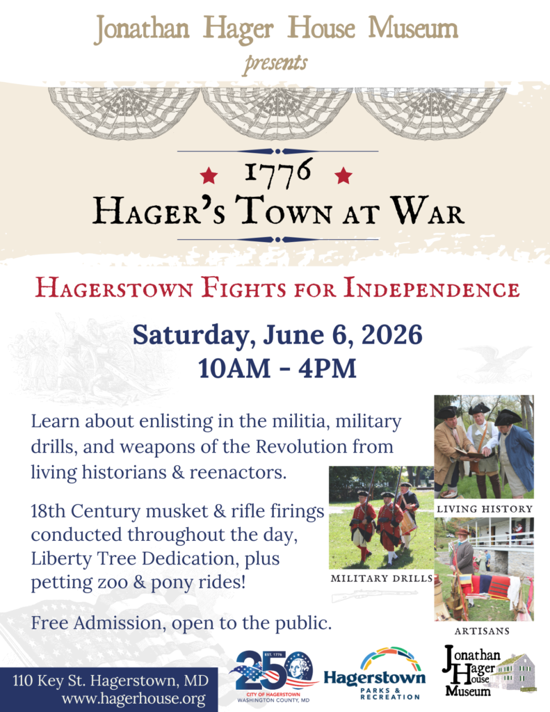 Flyer for "Hager's Town at War" event