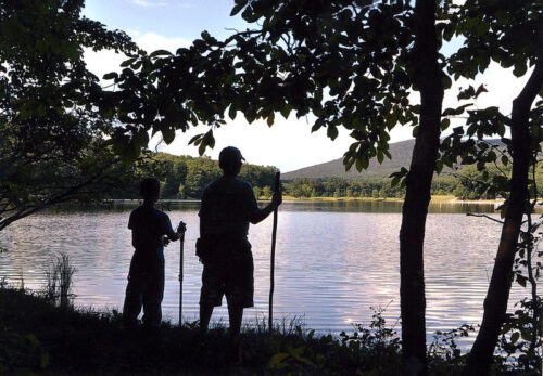 Photo of hikers at Greenbrier lake