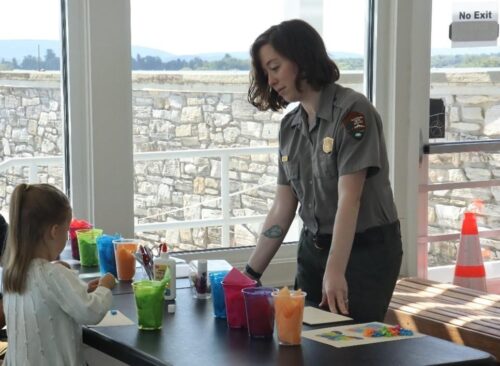 Photo of a Park Ranger-led program at Antietam National Battlefield