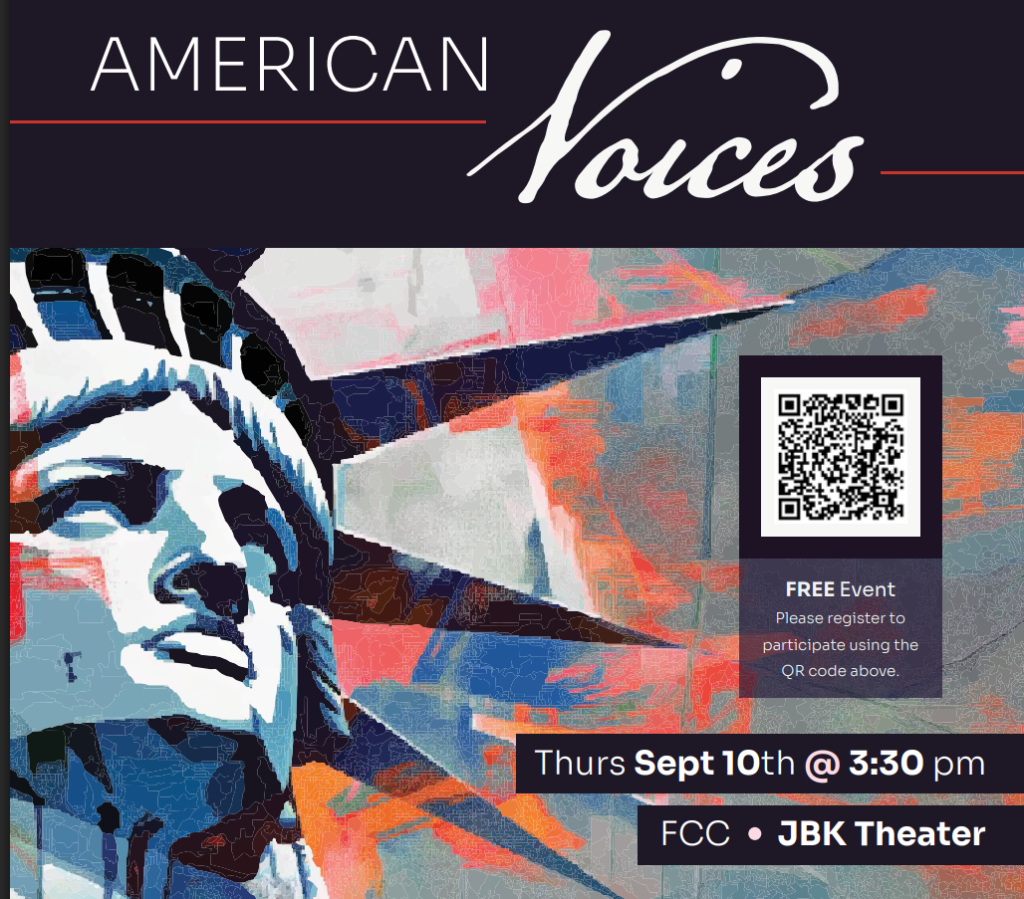 Flyer for American Voices event