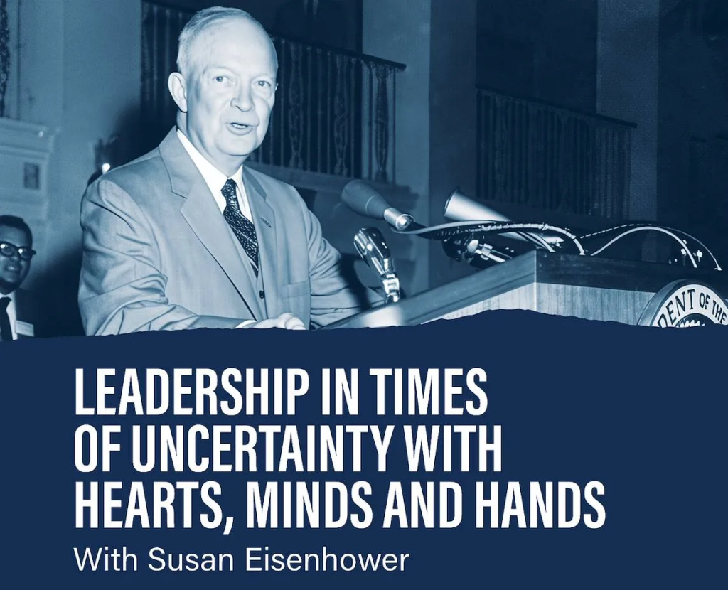 Flyer for "Leadership in Times of Uncertainty with Hearts, Minds, and Hands
