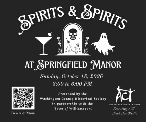 Flyer for WCHS's Spirits & Spirits at Springfield Manor